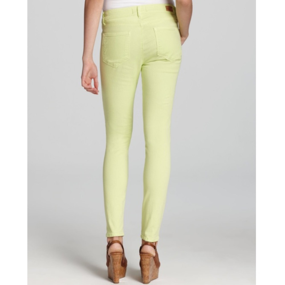 Paige Horton Ultra Skinny Citron Yellow Jeans 27